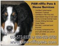 Paw-riffic Pet Services. Dog and Cat Sitting Services.